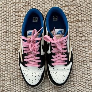 Black Cream Pink Swoosh Sneakers